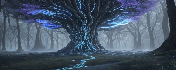 Yggrdrasil, the World Tree, reimagined in a cybernetic way.