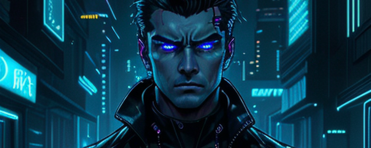 An image of a character in a Cyberpunk world generated using Stability Matrix